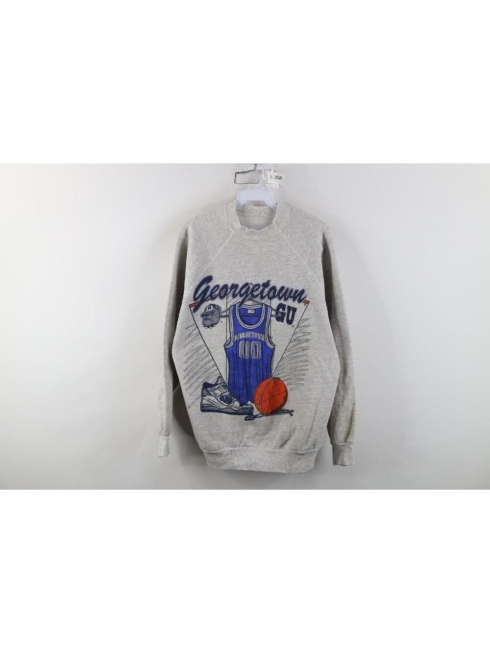 Vintage 90s Mens Large Distressed Georgetown University Basketball Sweatshirt